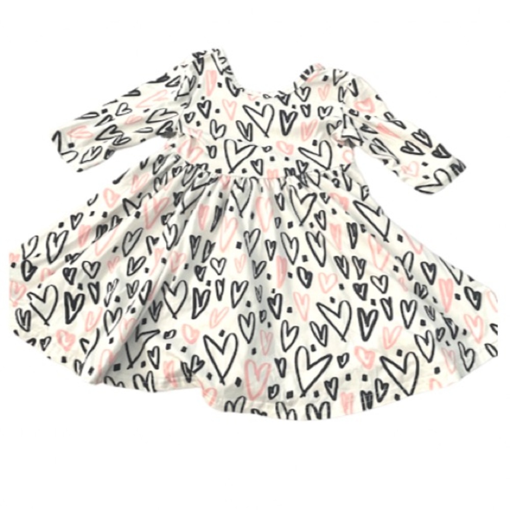 Mika Rose Pink and Black Heart Dress